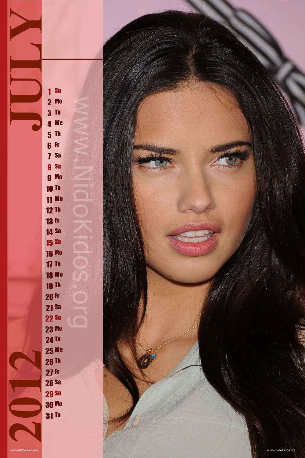 PAMUDURTHI Adriana Lima Unofficial Calendar 2012