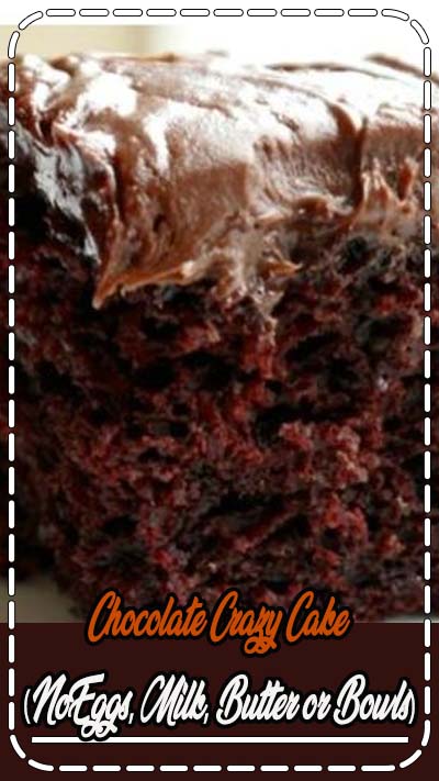CRAZY CAKE, also known as Wacky Cake & Depression Cake- No Eggs, Milk, Butter,Bowls or Mixers!!! Super moist & delicious! Great activity to do with kids! Go to recipe for egg/dairy allergies. Recipe dates back to the Great Depression. It's darn good cake! #CrazyCake #WackyCake #DairyFreeCake #EggFreeCake #VeganCake