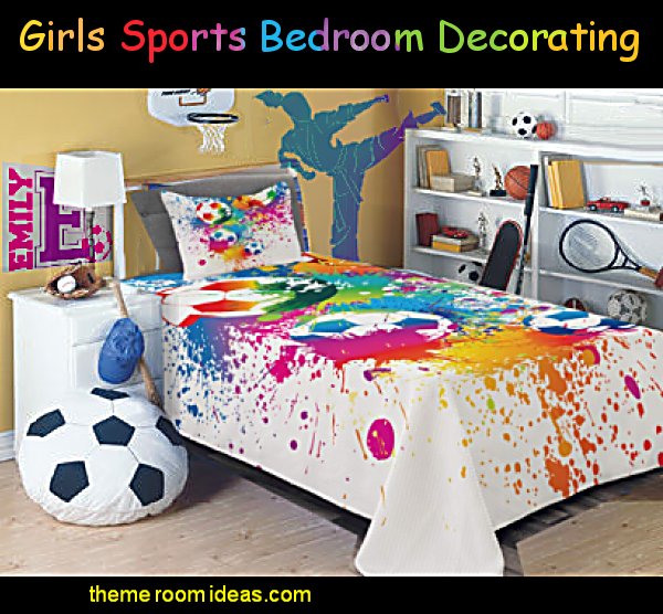 Decorating theme bedrooms Maries Manor girls sports bedroom decor