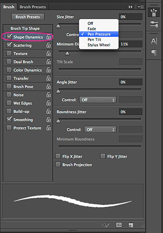 Spaceman Dave Brushes Brush Panel