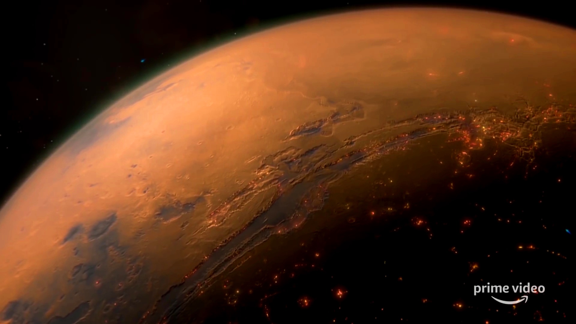 Colonized Valles Marineris region on Mars from the latest season 4