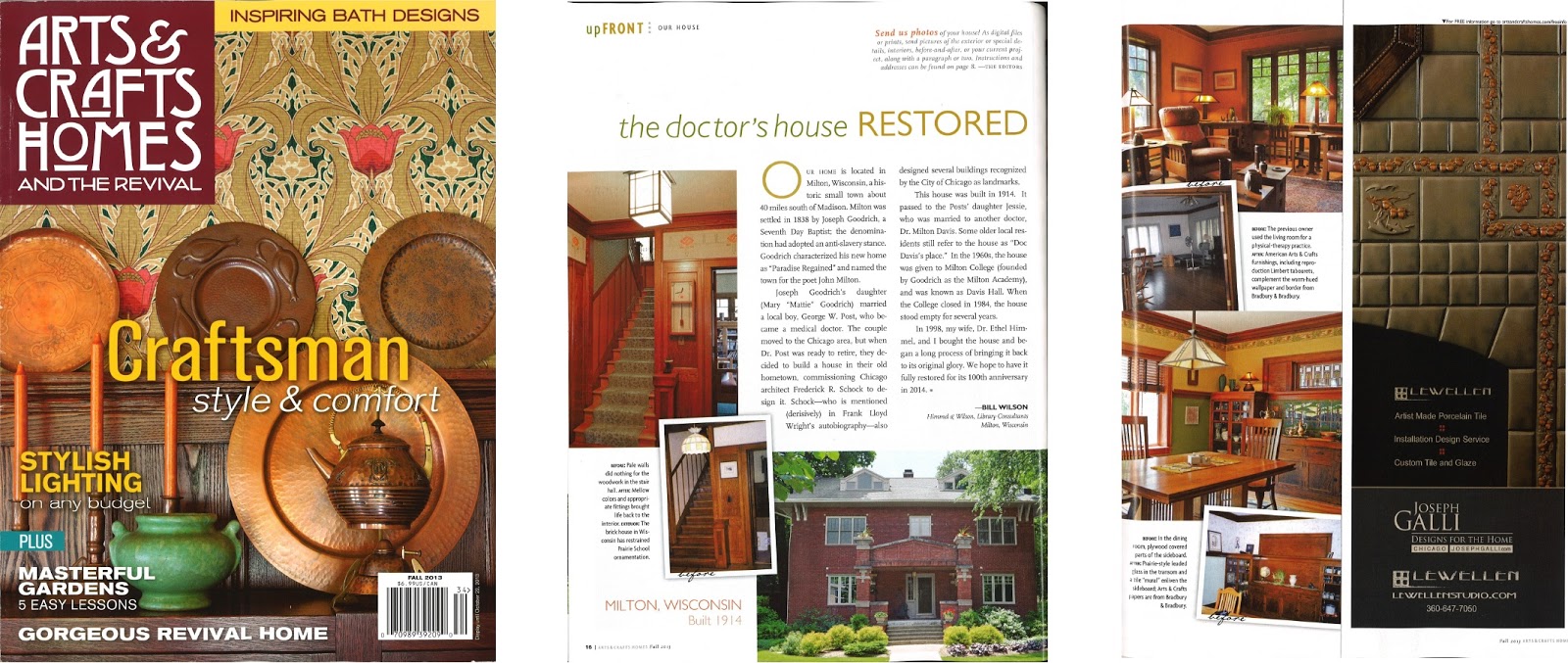 Milton Matters Local Home in Arts & Crafts Homes and the Revival Magazine
