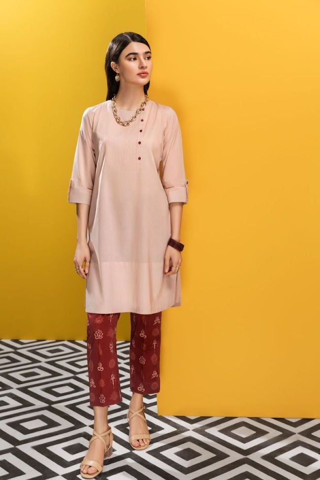 Nishatlinen Pink Lawn Shirt