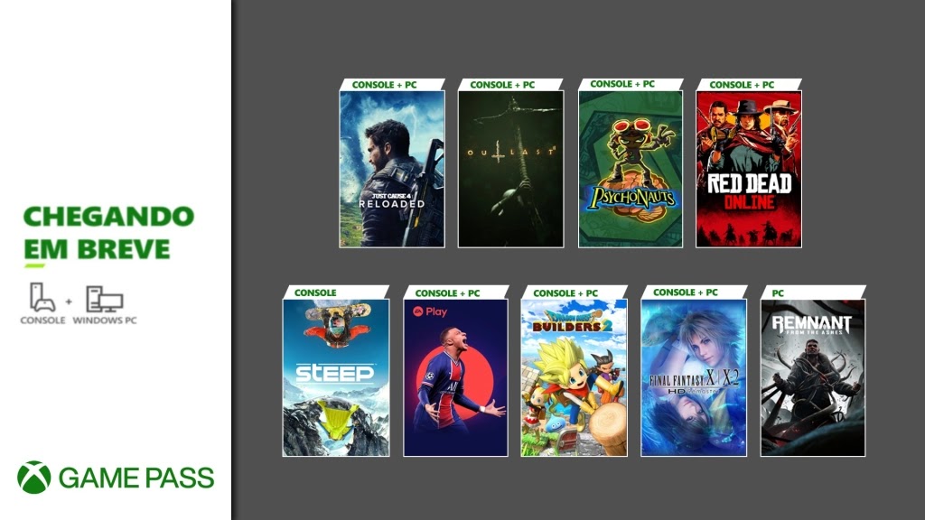 Xbox Game Pass confira os jogos que entrarão no catálogo do serviço em