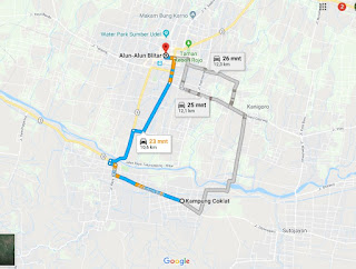 kampung coklat rute terdekat kampung coklat