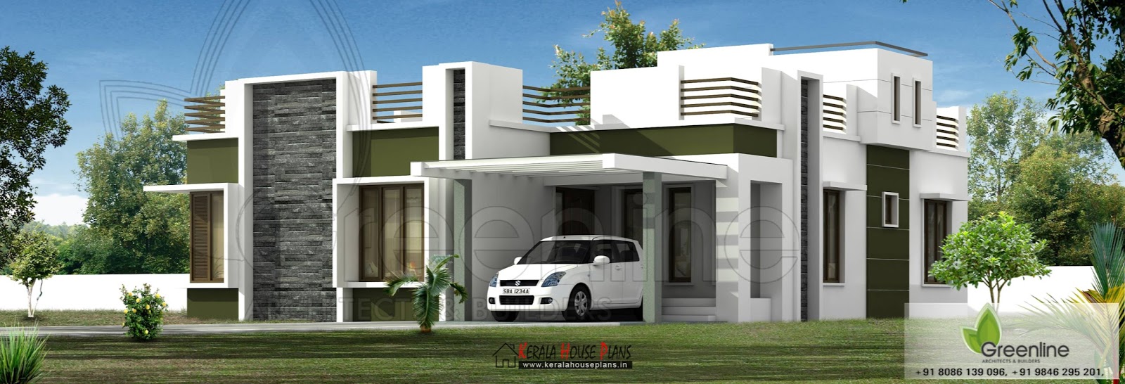 Low budget single floor house elevation