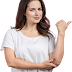 Smiling Woman Pointing Transparent Image