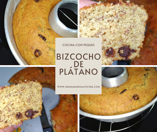 Bizcocho de plátano: Cocinando con peques. Bizcocho de aprovechamiento.