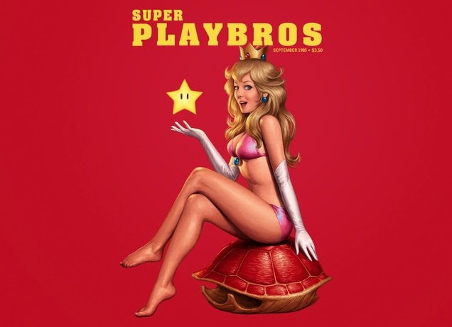 Super Mario Bros. x Playboy “Super Playbros” T-Shirt by Threadless