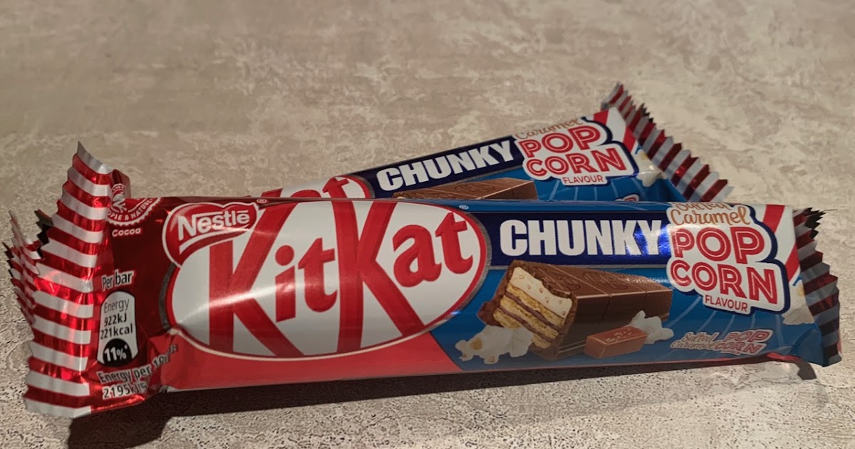 FOODSTUFF FINDS Kit Kat Chunky Salted Caramel Popcorn (Tesco) By