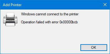 Windows ไม่สามารถเชื่อมต่อกับเครื่องพิมพ์ได้