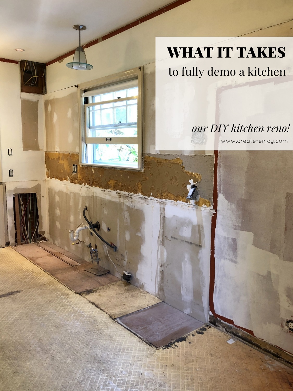 What it takes to fully demo a kitchen! Our DIY kitchen reno progress