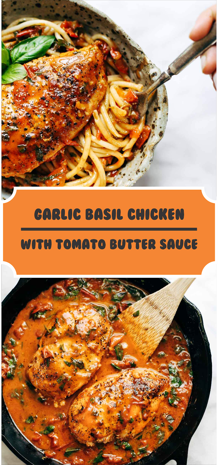 Garlic Basil Chicken with Tomato Butter Sauce Floats CO