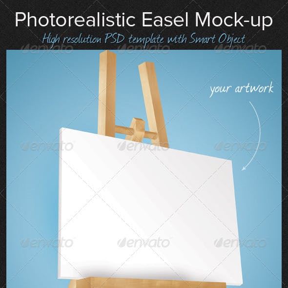 Free Easel Poster Mockup