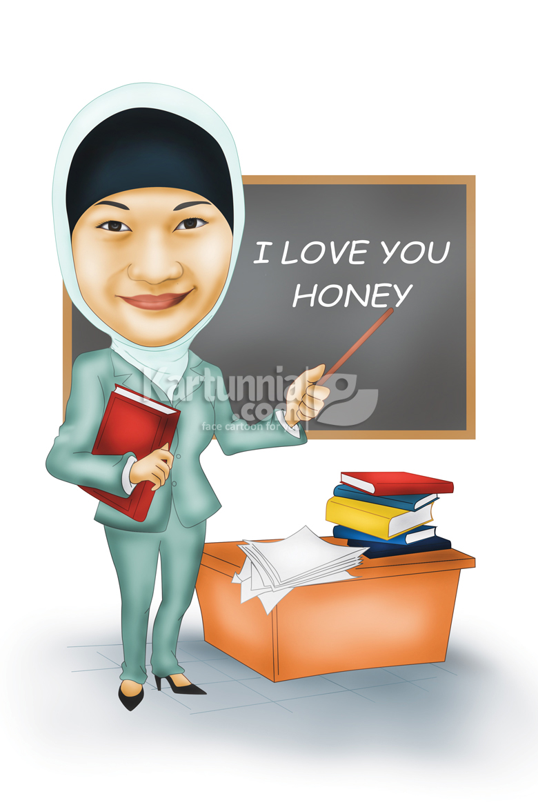 Karikatur Guru Mengajar - Kartunnia.com