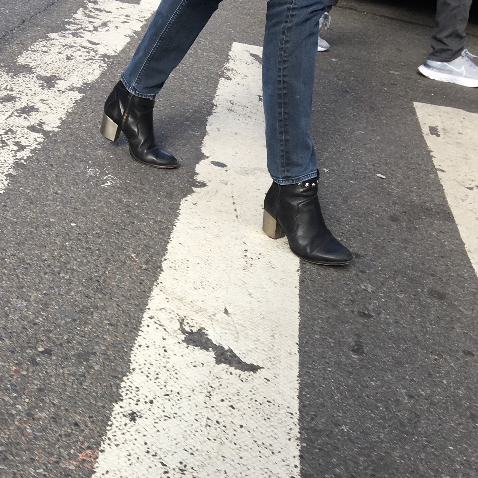 Boots seen on the street Candid photos