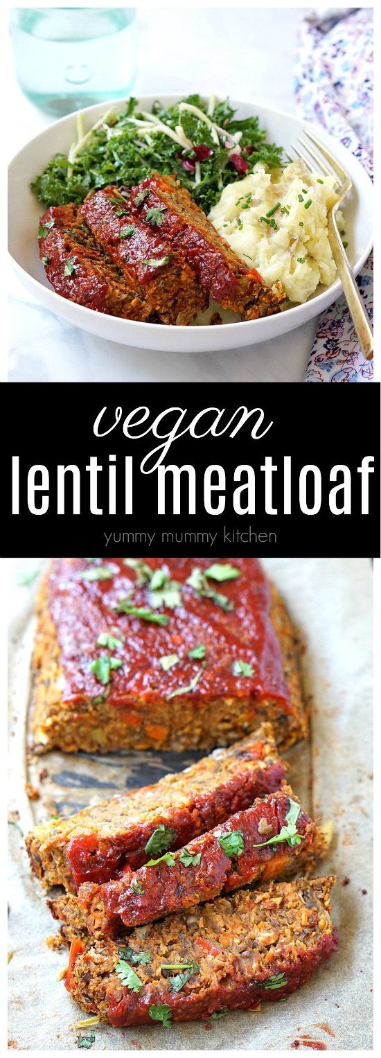 Delicious and easy vegan meatloaf made with lentils, mushrooms, and veggies. This lentil loaf makes a hearty vegan dinner that is tasty enough for Thanksgiving, but easy enough for weeknight dinners.