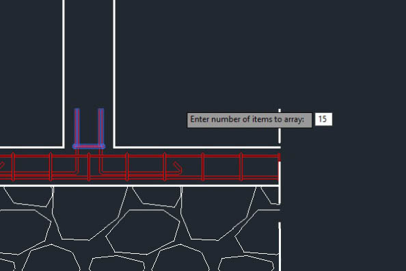jumlah objek array autoCAD