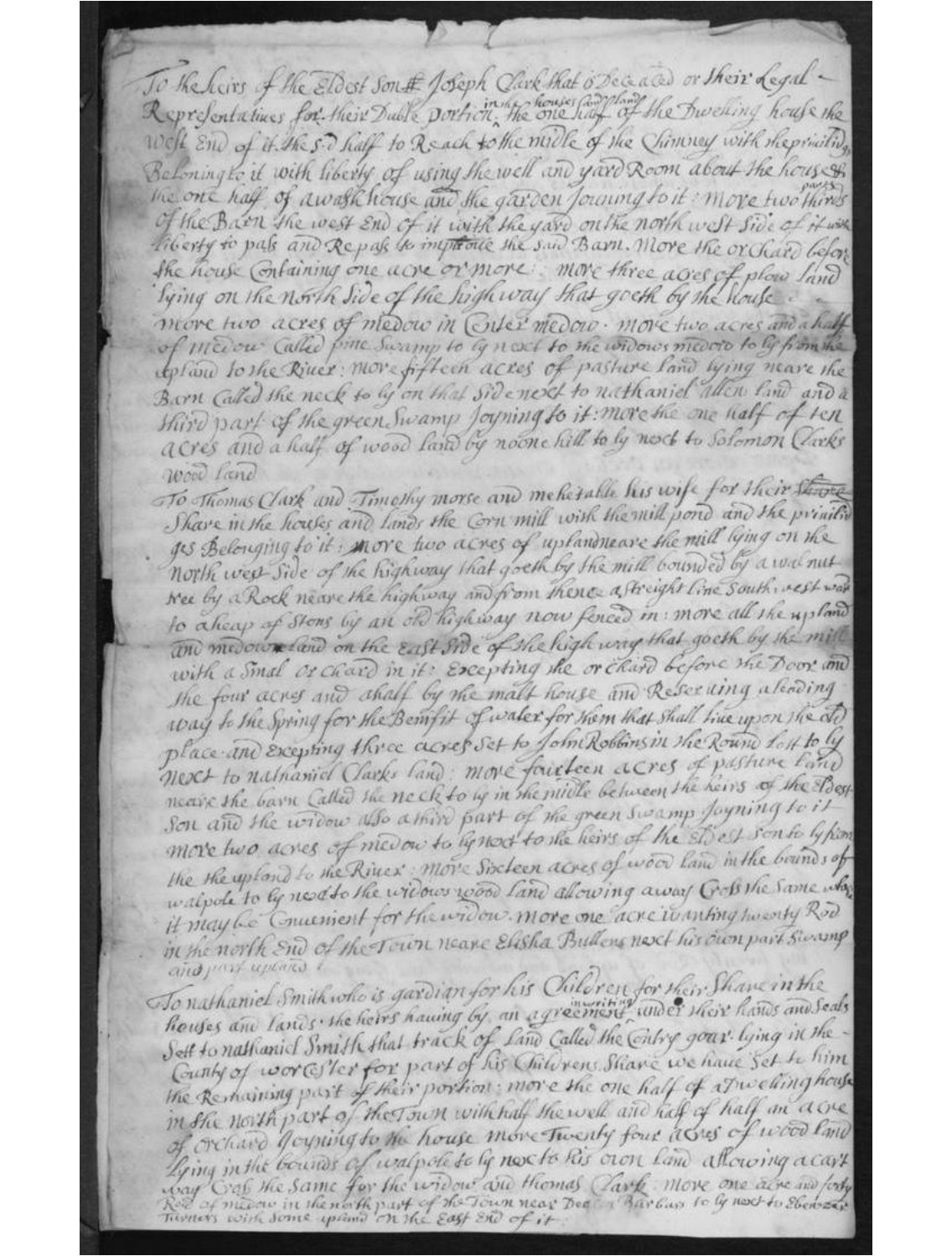 Genea Musings Amanuensis Monday 1732 Division Of Real Estate Of