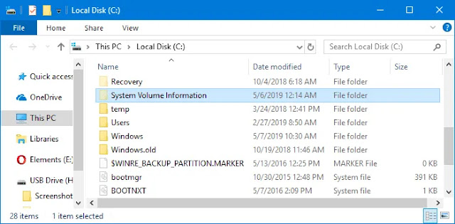 6 Folder Default Windows 10 Yang Tidak Boleh di Hapus System Volume Information
