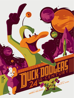 Duck Dodgers in the 24th and a Half Century Screen Print by Tom Whalen
