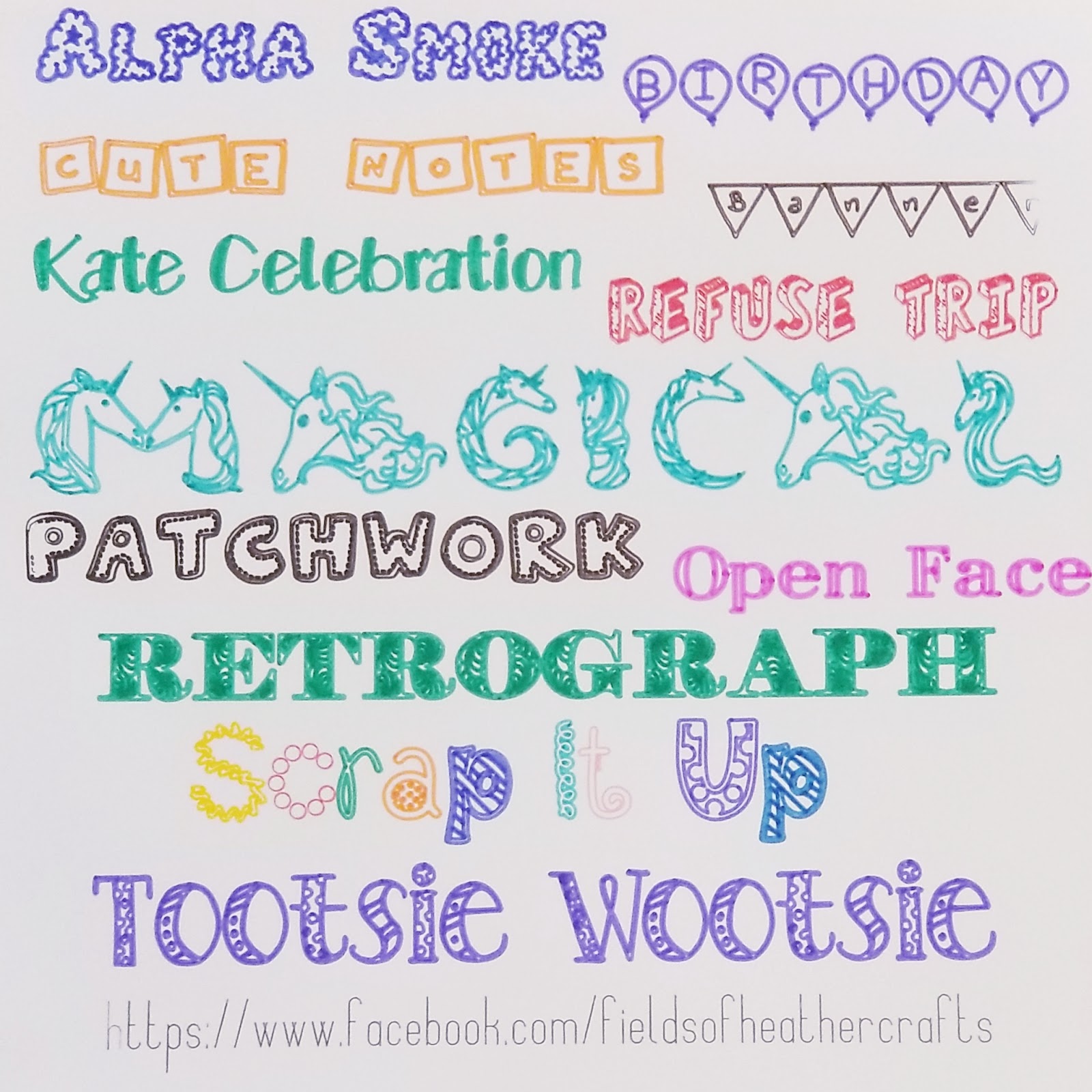 Fields Of Heather Drawing With Fun Fonts In Cricut