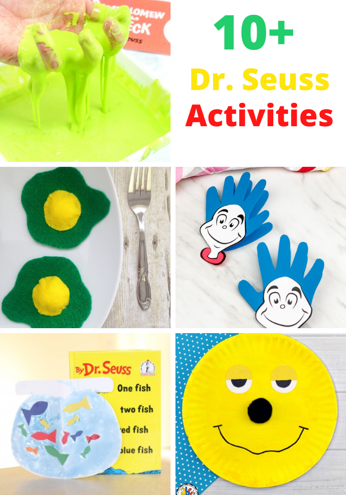 Dr Seuss activities for preschoolers, toddlers, and kids of various ages. The include crafts, games, science experiment, and food recipes to help you celebrate Dr. Seuss