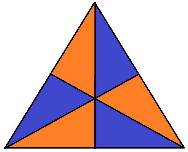 Треугольник на 5 равных частей