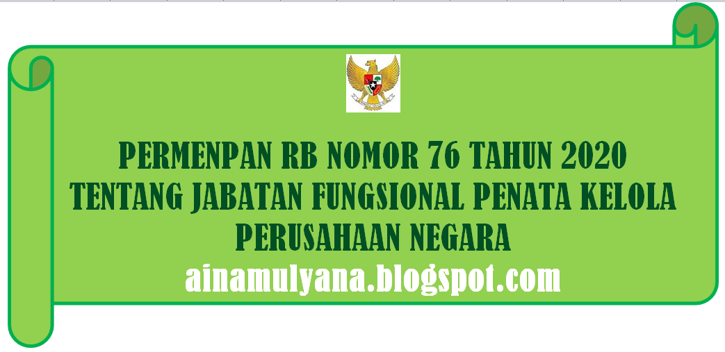 Permenpan RB Nomor 76 Tahun 2020 Tentang Jabatan Fungsional Penata Kelola Perusahaan Negara