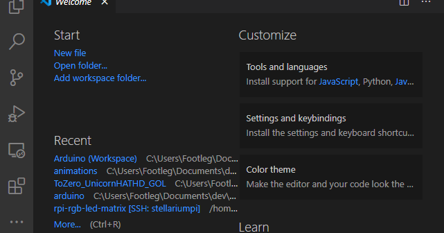 Adventures with a Raspberry Pi: Arduino Development using VSCode