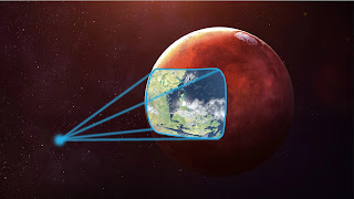 Illustration of terraforming Mars