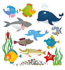Buku Mewarnai Gratis Download Gambar Binatang Ikan Laut