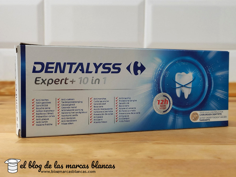 Pasta de dientes DENTALYSS Expert+ 10 en 1 de Carrefour en El Blog de las Marcas Blancas.