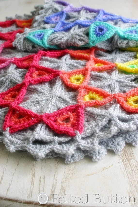Prism Blanket Crochet Pattern by Felted Button