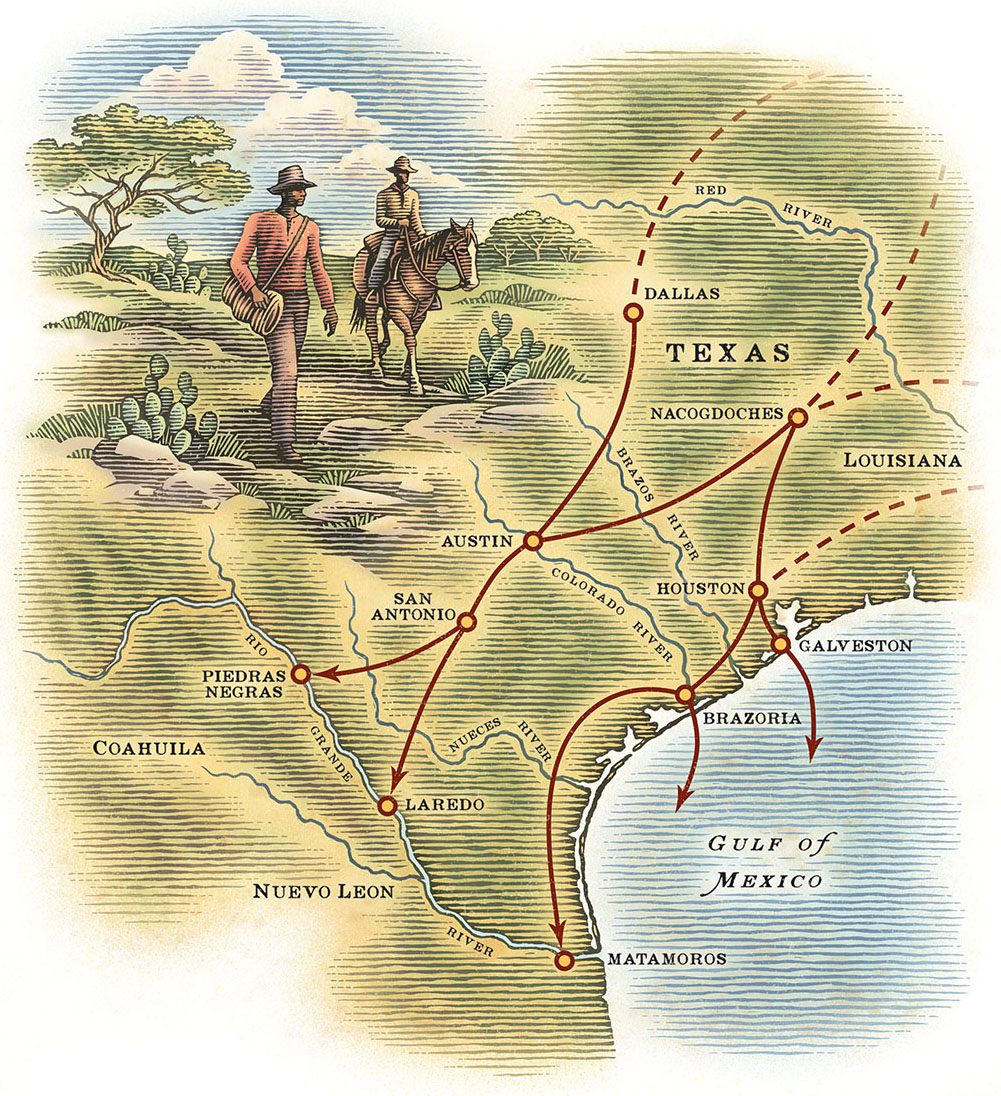 Texas Railroad Tracks Map