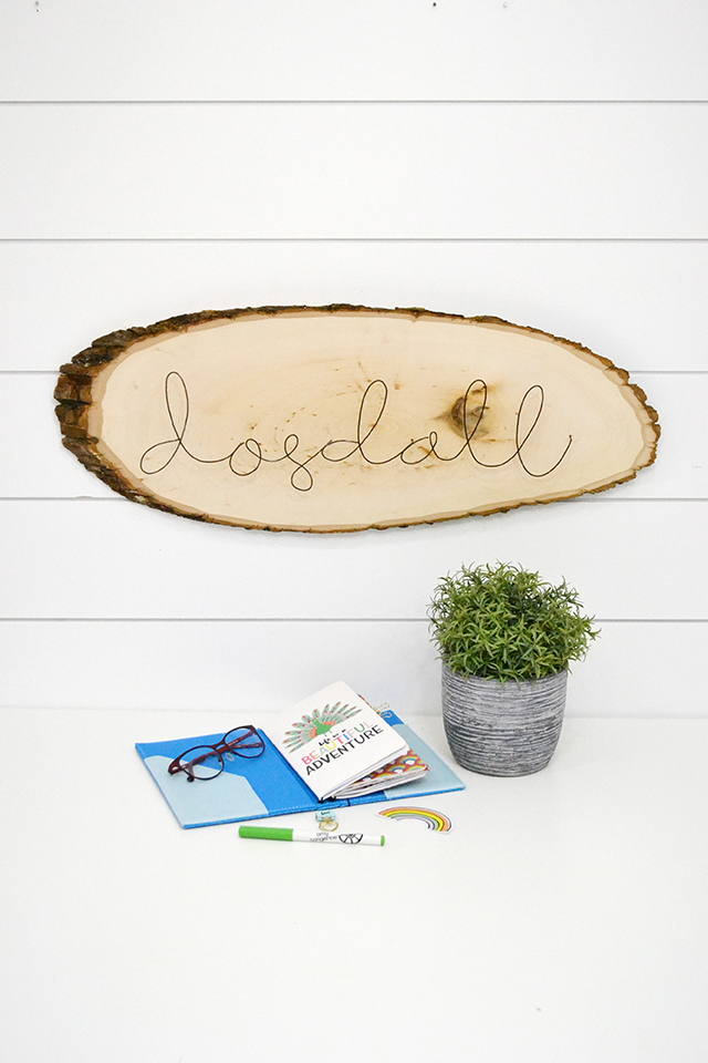 Aly Dosdall: how to make a wire wall art sign