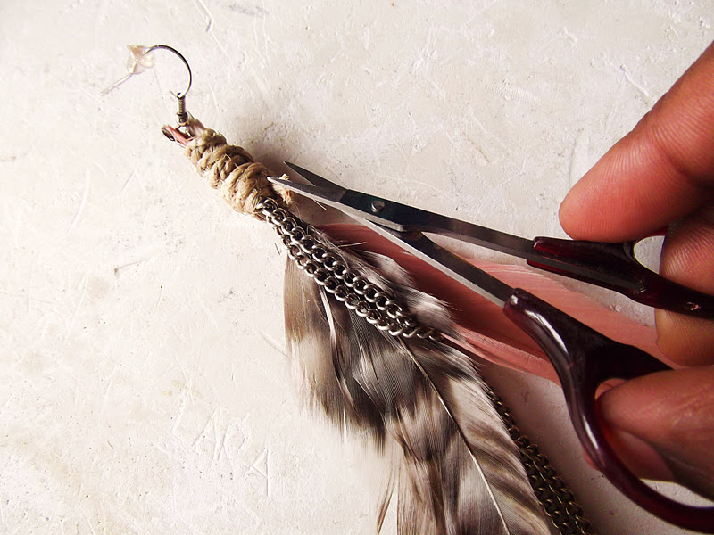BBS DIY Feather Earrings