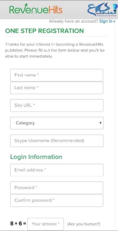 شرح طريقة التسجيل في موقع Revenuehits شرح طريقة التسجيل في موقع Revenuehits