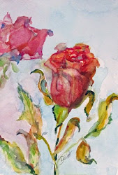 roses watercolor painting paintings oil delilah daily