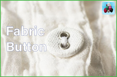 White Fabric Button