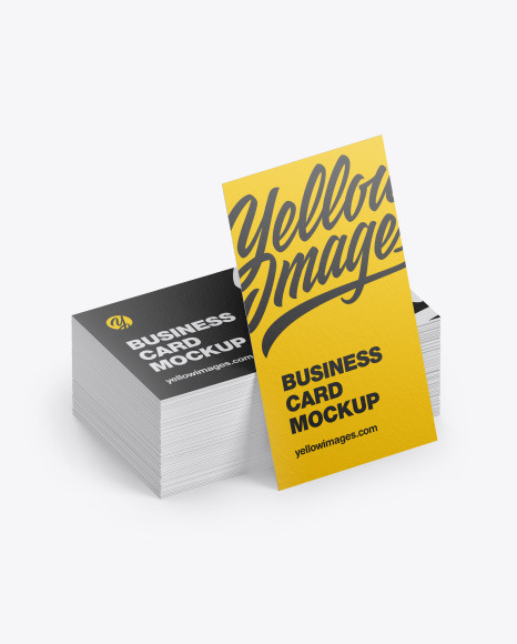 Download Stack Of Paper Business Cards Mockup Yellowimages Mockups