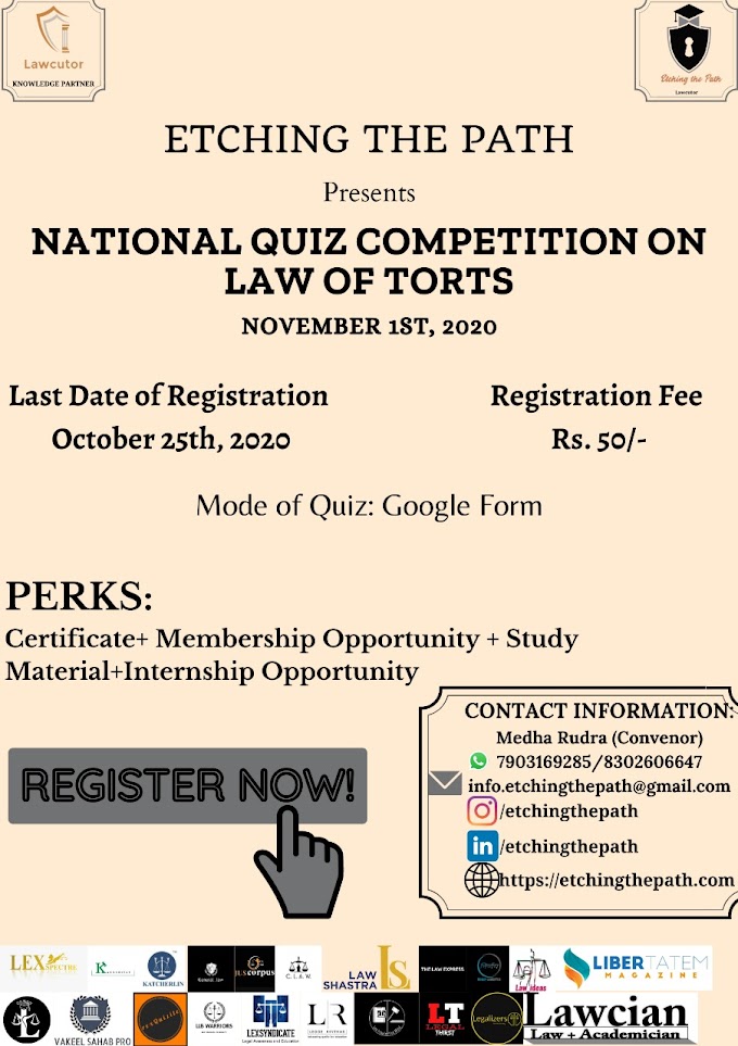 NATIONAL QUIZ COMPETITION ON LAW OF TORTS