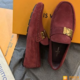 Giày lười nam LV đế cao siêu cấp đen GNLV-863