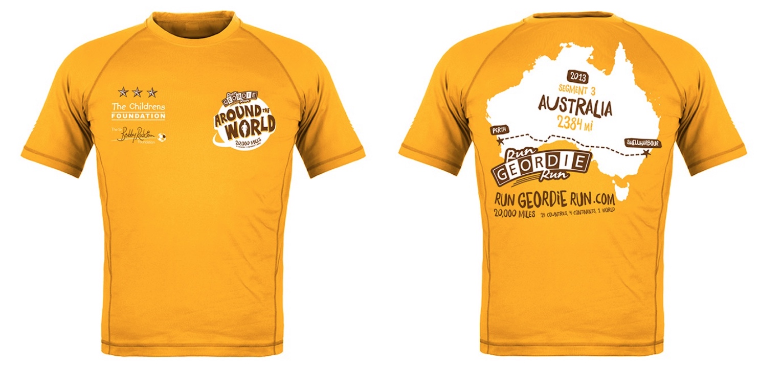RUN GEORDIE RUN AROUND THE WORLD New commemorative Australia technical