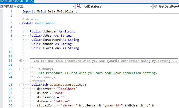 VB.NET MySQL : Database Module