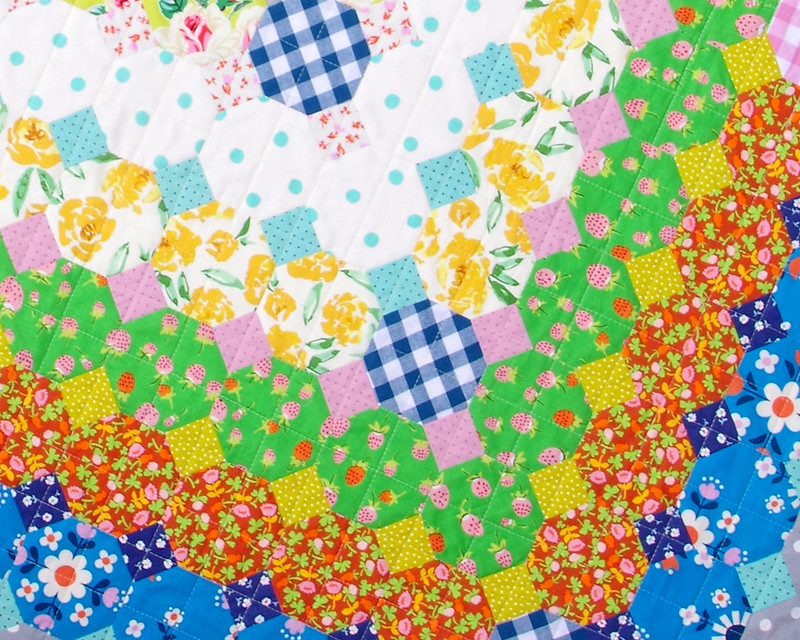 June Dyson Coverlet - Handmade Patchwork Quilt © Red Pepper Quilts 2021