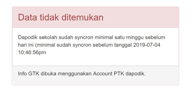 Atasi Masalah Data Tidak Ditemukan Di Info Gtk Supervba
