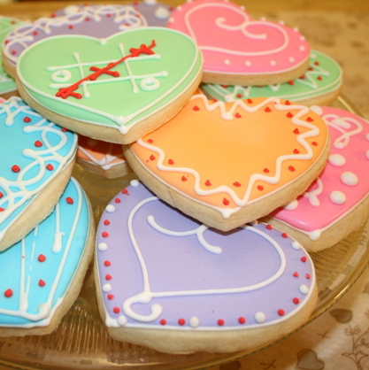 Country Cupboard Cookies Blog: Pretty Decorated Heart Cookies for ...
