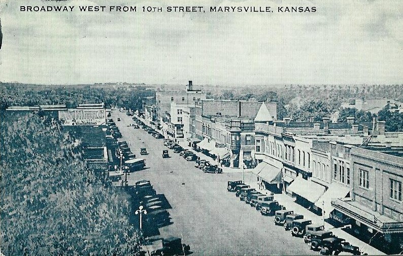 POSTCARDS FROM THE PAST MARYSVILLE, KANSAS Broadway