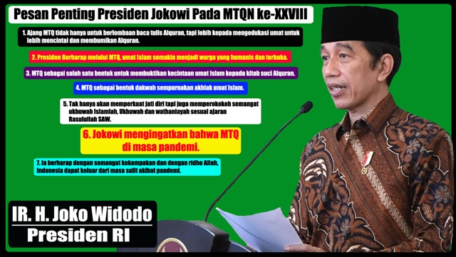 Infografis MTQN ke-XXVIII: Pesan Penting Presiden Jokowi